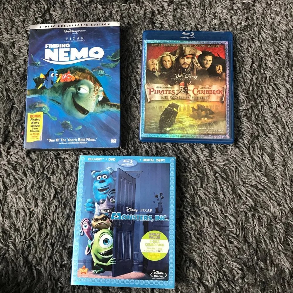 Disney Pixar blueray dvds